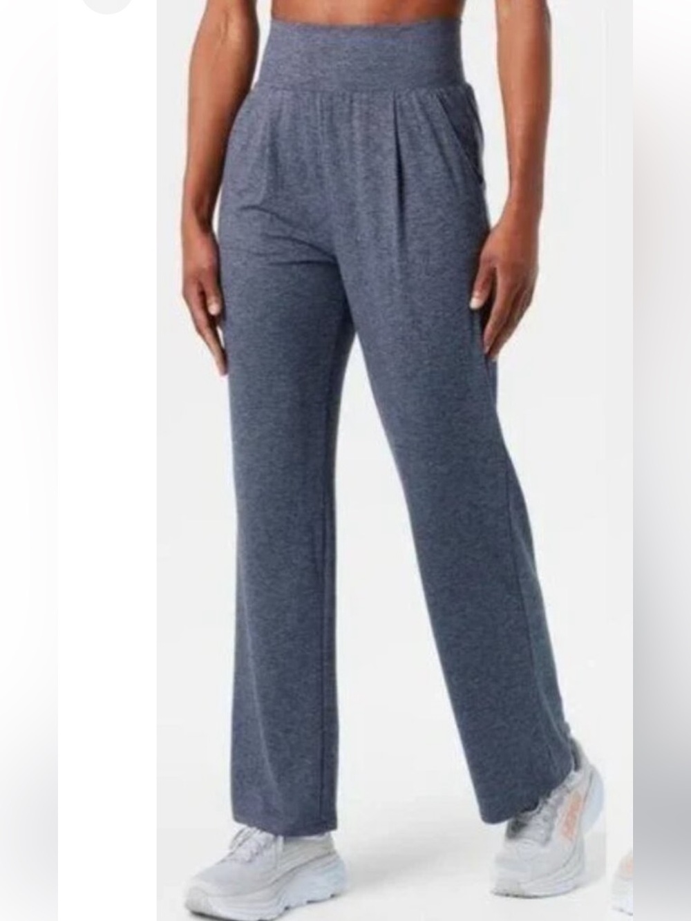 Vuori Lux At Ease Straight Leg Pants Women's Large Blue Heather VW4068 Athletic